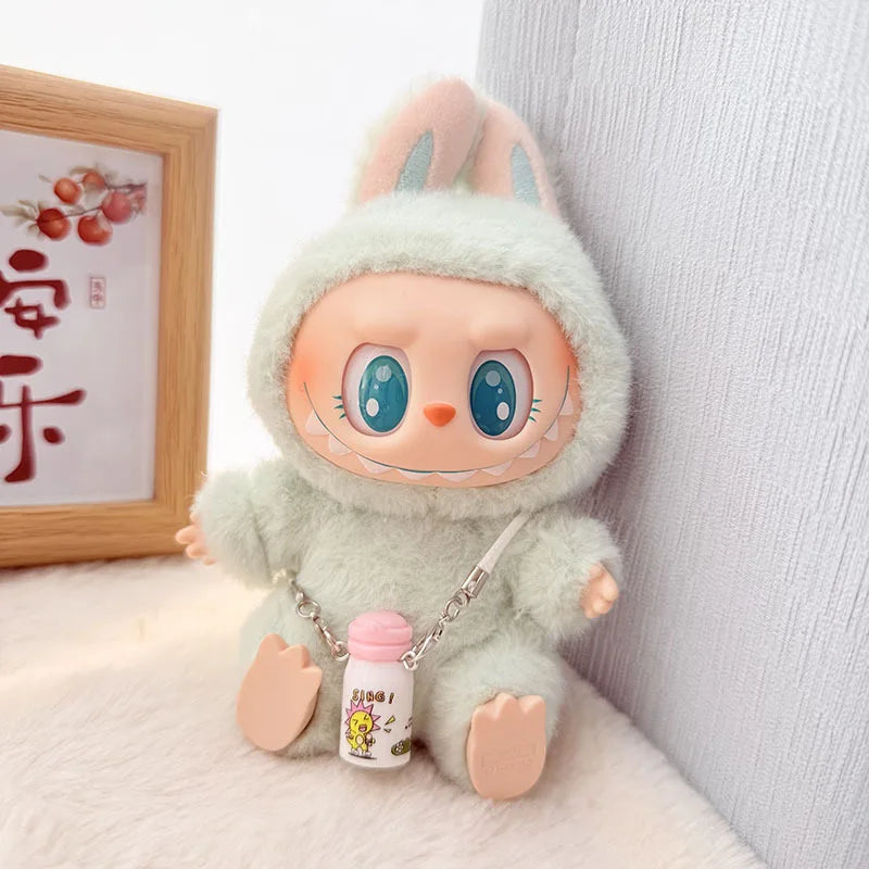 Green Dinosaur Outfit for Labubu – Cute Korean-Style Plush Clothes