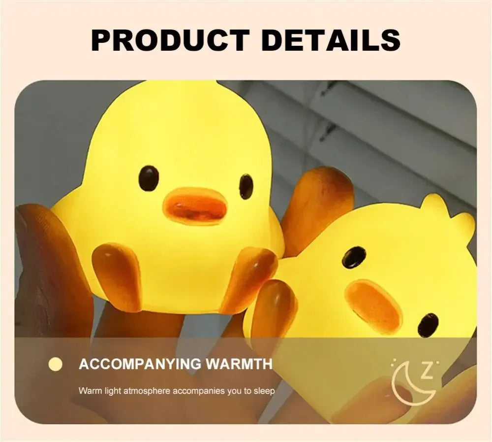 Cute Duck Night Light – Soft Glow Bedside Lamp for Kids