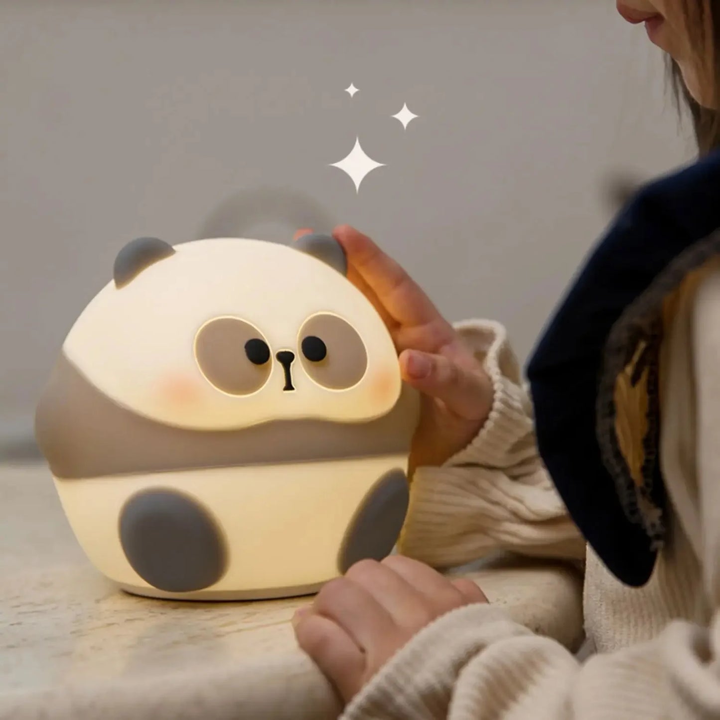 Cute Panda LED Night Light – Soft Silicone Glow & USB Rechargeable