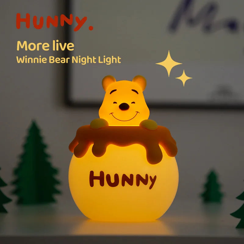 Winnie the Pooh Honey Jar Night Light – Soft Silicone Glow for Kid