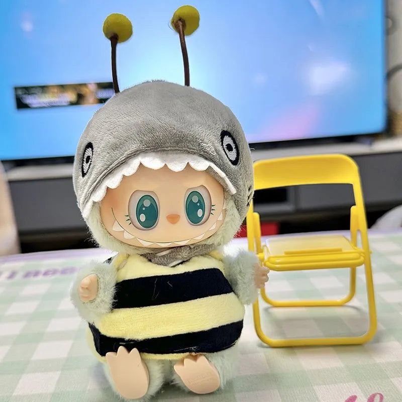 Green Dinosaur Outfit for Labubu – Cute Korean-Style Plush Clothes