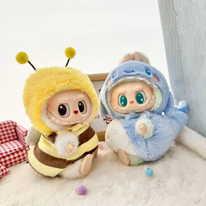 Green Dinosaur Outfit for Labubu – Cute Korean-Style Plush Clothes