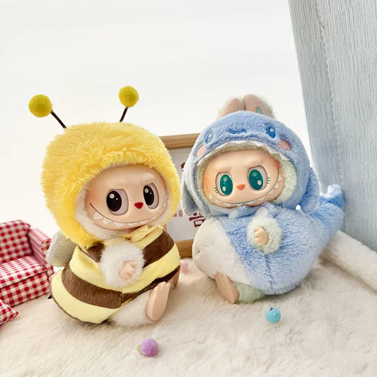 Green Dinosaur Outfit for Labubu – Cute Korean-Style Plush Clothes