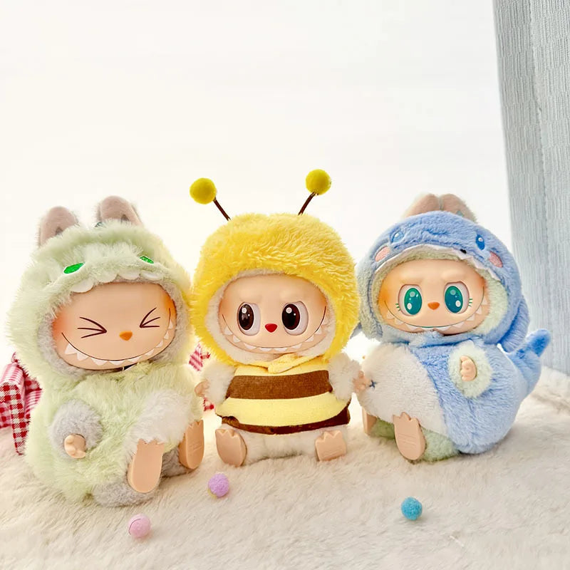 Green Dinosaur Outfit for Labubu – Cute Korean-Style Plush Clothes
