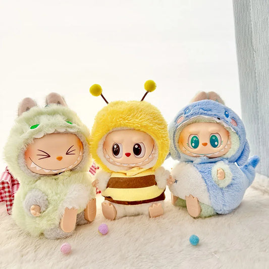 Green Dinosaur Outfit for Labubu – Cute Korean-Style Plush Clothes
