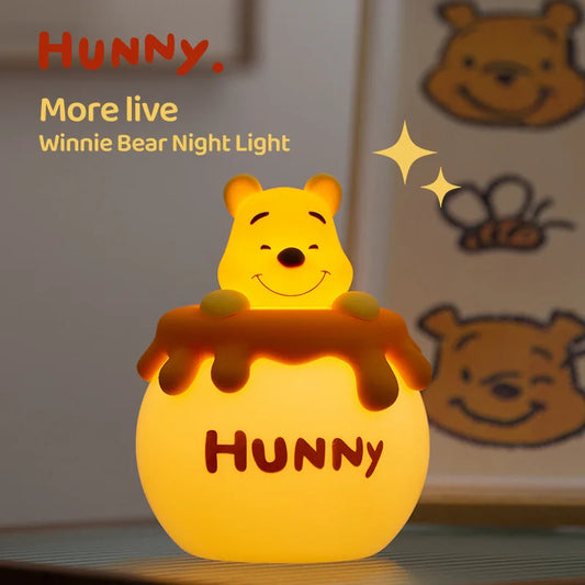 Winnie the Pooh Honey Jar Night Light – Soft Silicone Glow for Kid