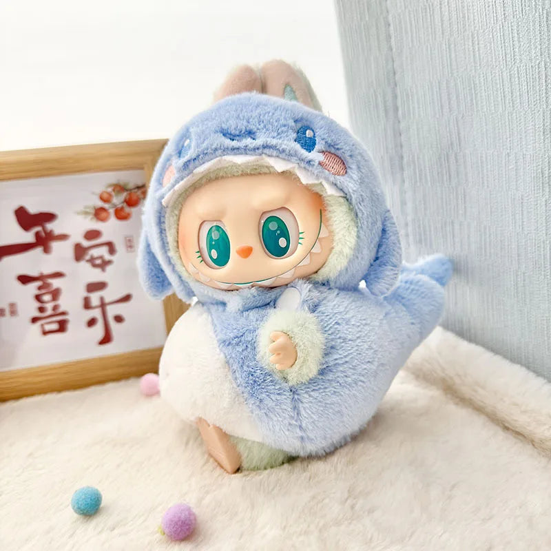 Green Dinosaur Outfit for Labubu – Cute Korean-Style Plush Clothes