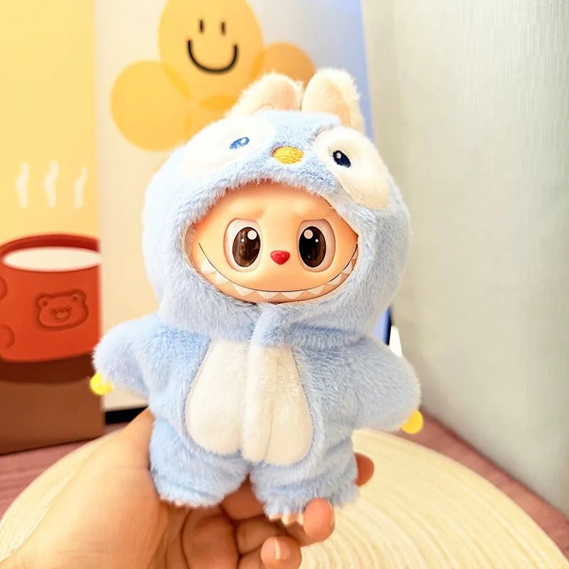 Green Dinosaur Outfit for Labubu – Cute Korean-Style Plush Clothes