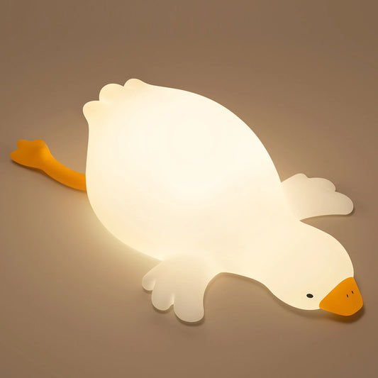 Duck Night Light for Kids – Rechargeable, Squishy Silicone & Tap-Controlled