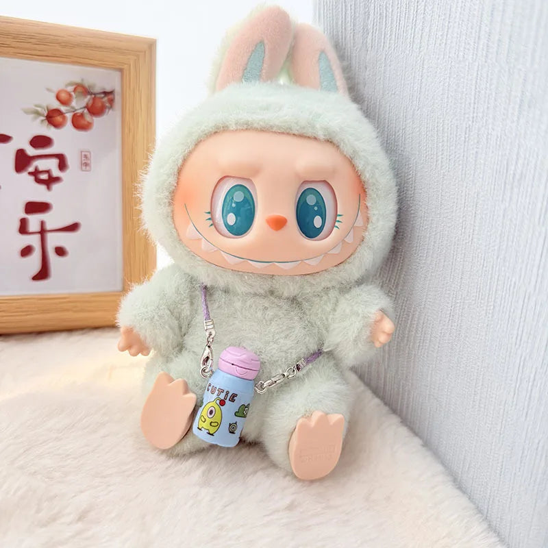 Green Dinosaur Outfit for Labubu – Cute Korean-Style Plush Clothes