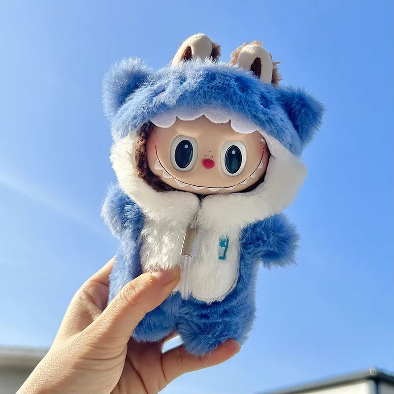 Green Dinosaur Outfit for Labubu – Cute Korean-Style Plush Clothes