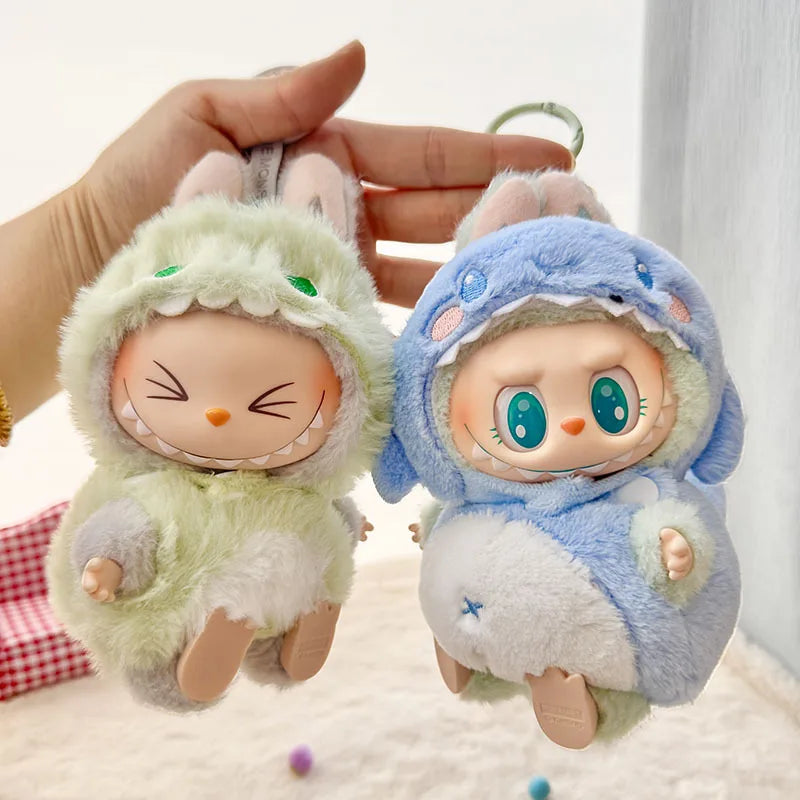 Green Dinosaur Outfit for Labubu – Cute Korean-Style Plush Clothes