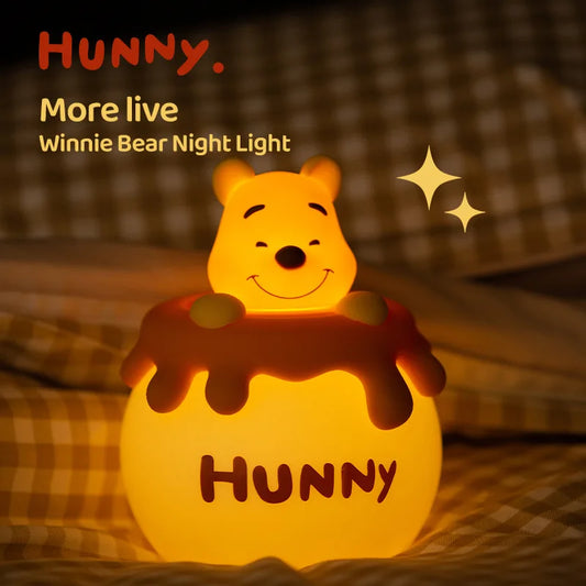 Winnie the Pooh Honey Jar Night Light – Soft Silicone Glow for Kid