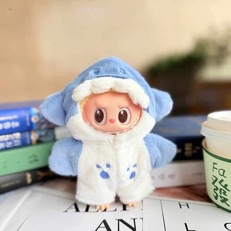 Green Dinosaur Outfit for Labubu – Cute Korean-Style Plush Clothes